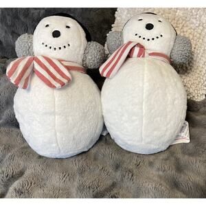Brentwood Costco Snowman Shaped Holiday Christmas Pillow Decorative Set Of Two